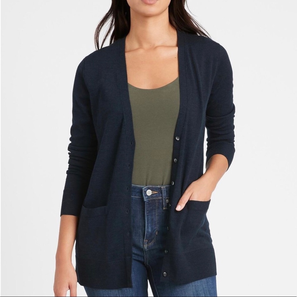 Banana Republic 100% Merino Wool Cardigan Sweater